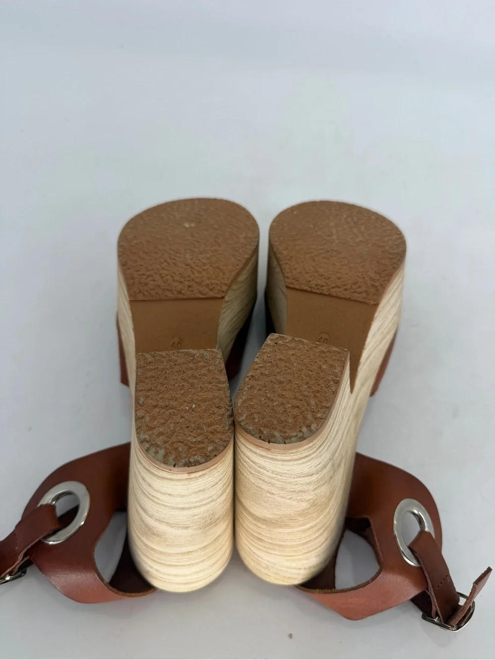 Cordani Calzature Macie Wooden Heel Platform Clogs Size 40